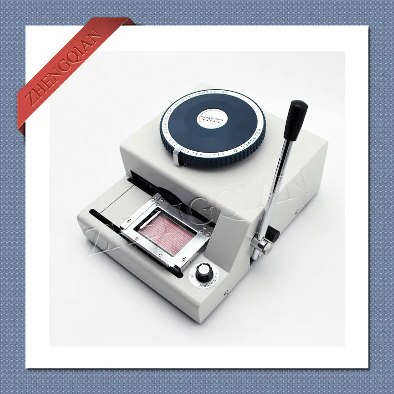 

Manual dog tag press machine 52D characters and codes pvc card code printer