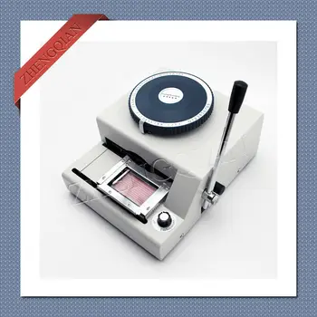 

Manual dog tag press machine 52D characters and codes pvc card code printer