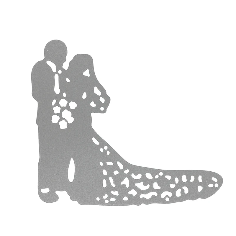  Newlyweds Couple Metal Cutting Dies For DIY Scrapbooking Wedding Invitation Cards Making Baby Craft - 32866165402
