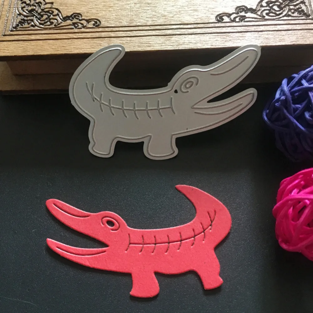 6*4cm Crocodile Frame Metal Cutting Dies Stencils for DIY Scrapbooking