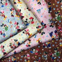 145*90 см Минни Микки волокна ткани водонепроницаемый Оксфорд ткань для лоскутное ПВХ DIY швейная скатерть мешок плащ