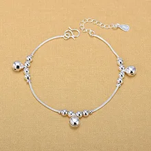 925 серебряные 3 браслеты с колокольчиками 925 модные очаровательные браслеты ювелирные изделия с бриллиантами для женщин подарок