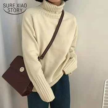 

sweater women sueter mujer invierno 2019 turtleneck winter clothes women maglione donna girls sweaters Pullovers Solid 5230 50