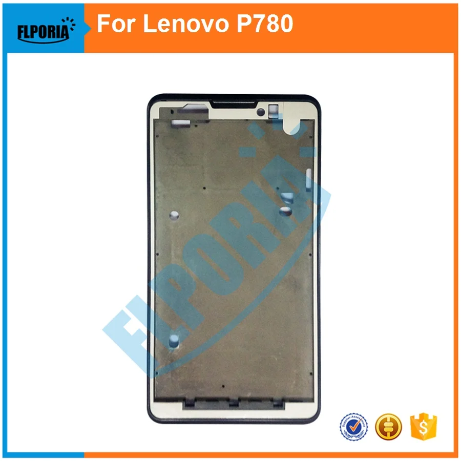 FLPORIA 10 шт для lenovo P780 ЖК-дисплей Панель рамки Лицевая панель спереди Корпус сменная лампа Запчасти в мобильном телефоне