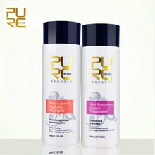 PURC Straightening hair Repair and straighten damage hair products Brazilian keratin treatment + purifying shampoo PURE 11.11