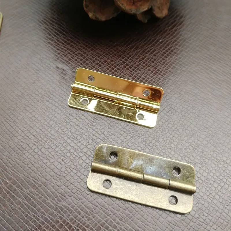 

8pcs Mini Bronze Gold Hinge Square Antique Door Hinges For Wooden Cabinet Drawer Jewellery Chest Gift Box Furniture Hardware