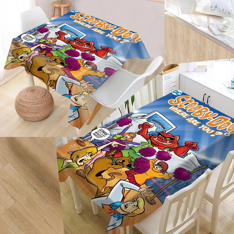 Scooby Doo Table Cover Printing Waterproof Tablecloth More Size