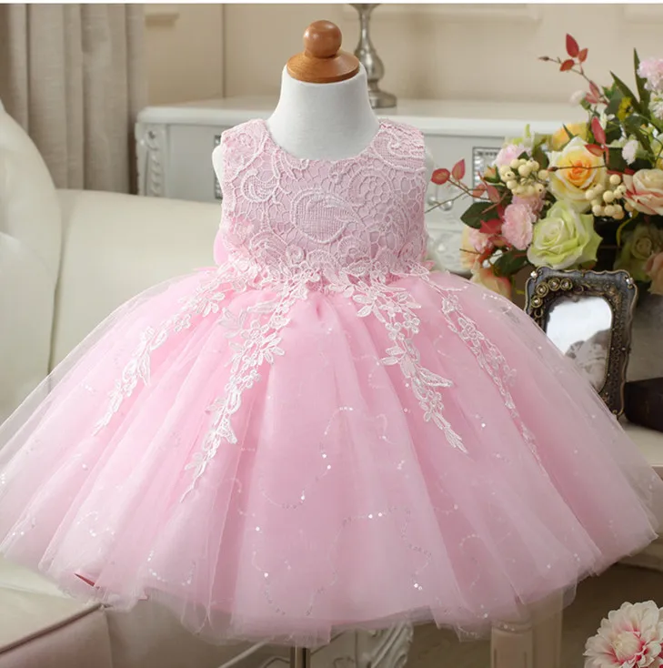 Flower girl dresses for wedding party toddler girls summer lace crochet