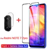 2 in 1 Camera Lens Film Tempered Glass for Redmi Note 7 Glass Protective Glass