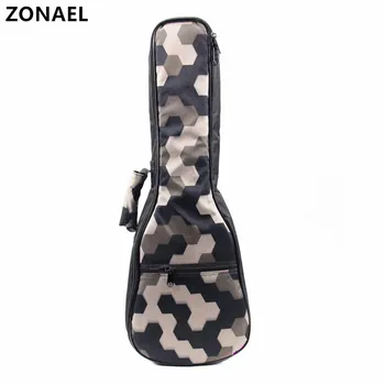 

ZONAEL Hot 21 23 24 26 Ukelele Bag Backpack Waterproof Bag Canvas Guitar Bags Cases Guitar Parts With Double Shoulder Strap Bag