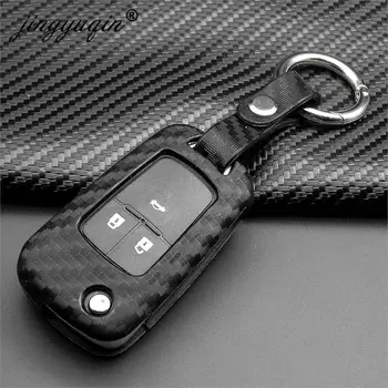 Keyforkess custodia portachiavi in Silicone al carbonio per Buick Chevrolet Cruze Aveo Lova vela Malibu Trax Opel Astra Corsa Meriva Zafira Antara J
