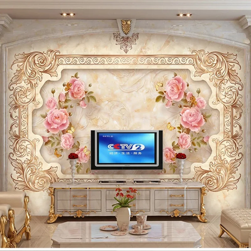 Custom 3D Fabric Textile Wallcoverings For Walls Matt Silk For Living