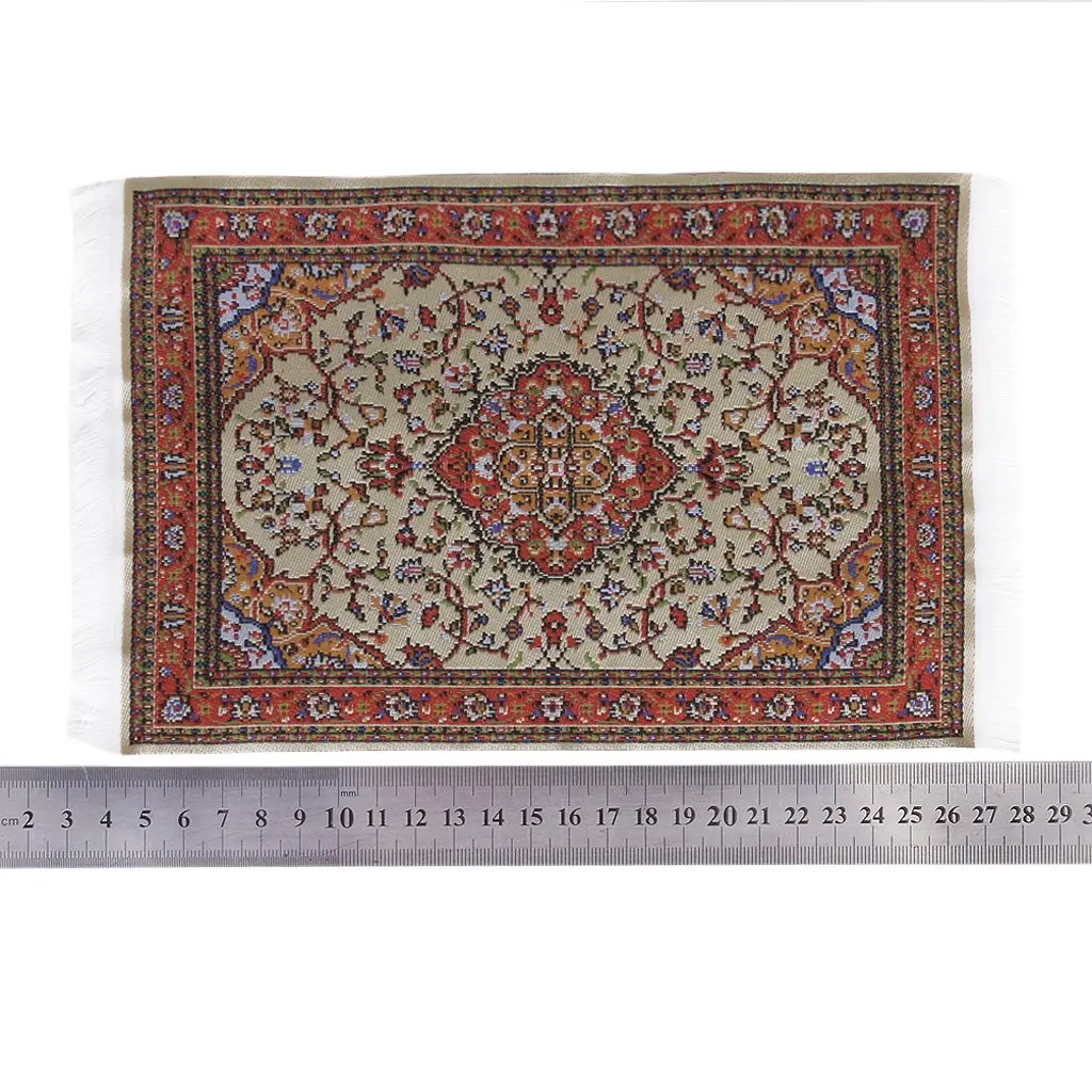 دمية 1/12 لعبة مصغرة دمية الأثاث بساط الأرضية السجاد 24x15 سنتيمتر محاكاة غرفة/الأثاث الأطفال مسرحية لعبة