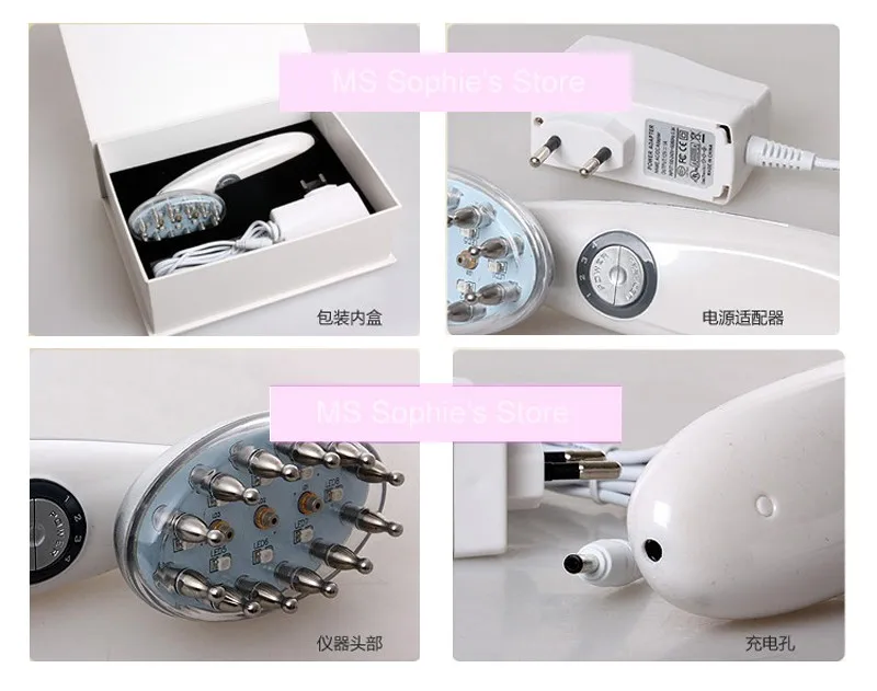 led photon therapy laser hair Growth massage comb2