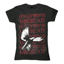 Hot Sale 2016 New Puck Rock Music Love Fashion 2014 Spring autumn hollywood undead bird repeat heavy metal t-shirt