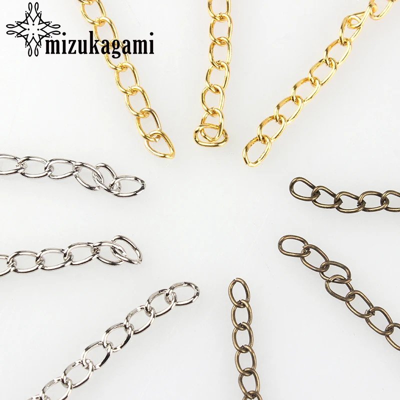 

Free Shipping 100pcs/lot 5MM Jewelry Chains/Tail Extender Bronze/Gold/Silver For DIY Jewelry Bracelet Accessories Findings