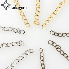Darmowa wysyłka 100 sztuk/partia 5MM biżuteria łańcuchy/ogon Extender brąz/złoty/dla DIY biżuteria bransoletka akcesoria ustalenia