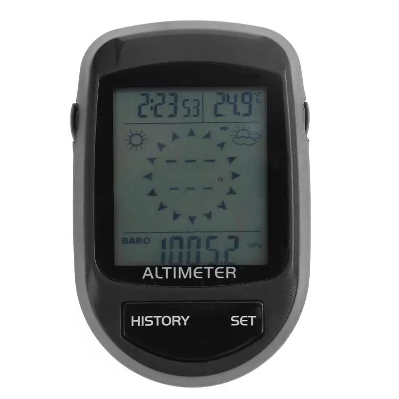 

Electronic Compass Altimeter Barometer Thermometer Weather Forecast Time Digital Altimeter