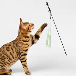 4 шт., палочки для кошек кошка игрушка, головоломка палочка котенок интерактивный игрушки с запасными головками Пластик поставки киски