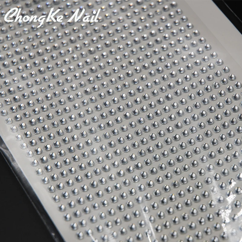 3 мм 1320 шт./компл. Crystal Clear Стразы для ногтей декоративные наклейки кристалл самоклеющиеся исскуство ногати инструменты
