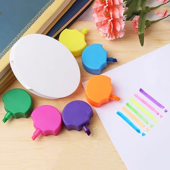

Petals Highlighter Flower Shape Highlighter Pen Markers Cute Fluorescent Watercolor Multi Colors Japanese Stationery