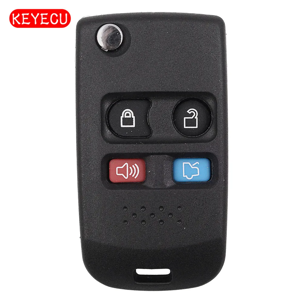 

Keyecu Modified Folding Remote Key Case 4 Button Car Key Shell Case for Ford Escape Focus Explorer Sport Trac Lincoln Mercury