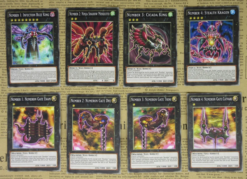 18pcs Yu-Gi-Oh! Zexal Anime Special Cards - New Order Number IC1000 Numeronius Numeronia Don Thousand Cosplay TCG Proxy Orica Card image 2
