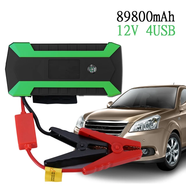 4 USB LED Car Jump Starter 89800mAh Emergency Auto Power Bank Portable Car Battery Booster Charger Petrol Diesels Car Starter