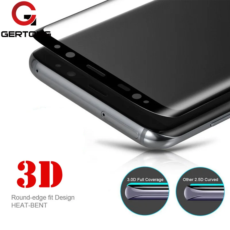 

For Samsung Galaxy Note 8 Tempered Glass 9H 3D Round Curved Full Cover Screen Protector For Samsung S8 S9 Plus Protective Film