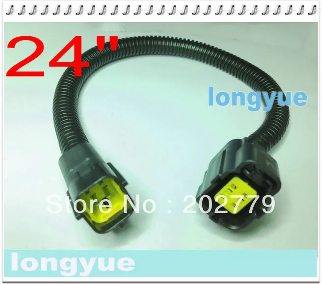 

longyue 2pcs Infiniti G35 07-08 Rear Post Cat Oxygen O2 Sensor Extension Harnesses 60cm wire