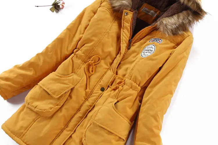 Женская парка, повседневная верхняя одежда, осенне-зимнее пальто с капюшоном в стиле милитари, зимняя куртка, женские меховые пальто, женская зимняя куртка, пальто s