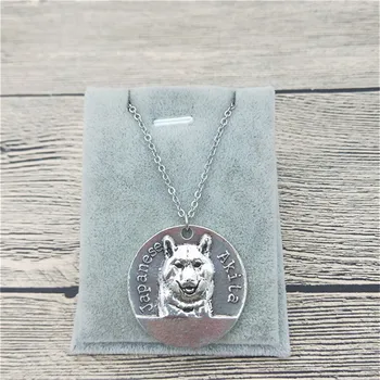 

New Vintage Retro Japanese Akita Necklace High Quality Japanese Akita Pendant Necklace Women Pet Dog Pendant Jewelry