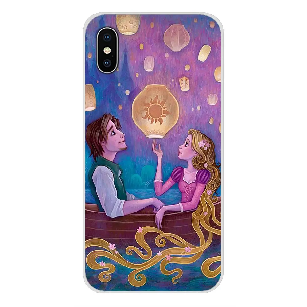 Tangled Rapunzel аксессуары чехлы для телефонов Apple IPhone X XR XS MAX 4 4s 5 5S 5C SE 6 6 S 7 8 Plus ipod touch 5 6