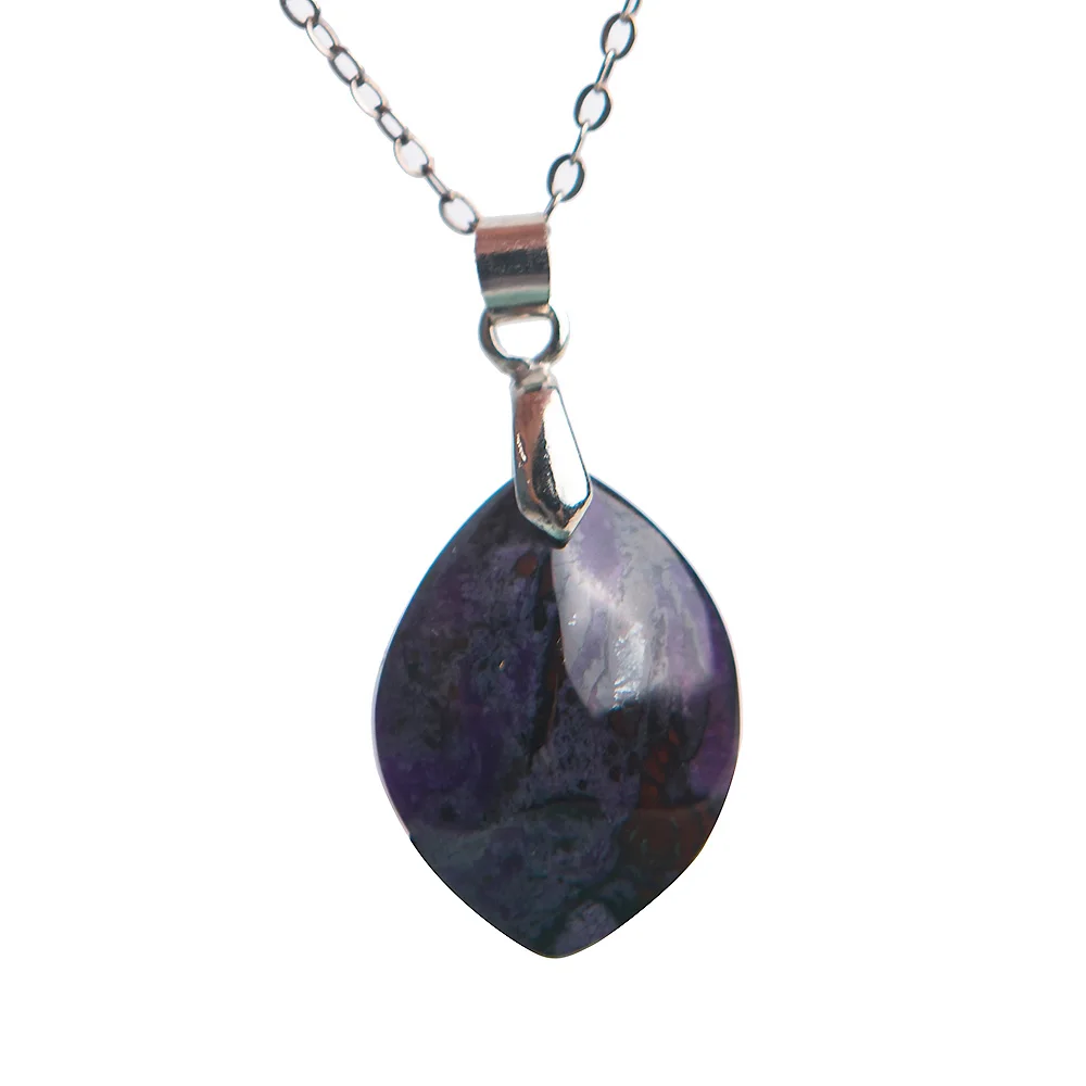 

Natural Sugilite Crystal Pendant Fashion Purple Water Drop Stone Beads Female Jewelry Pendants Necklace 24*17*7.5mm