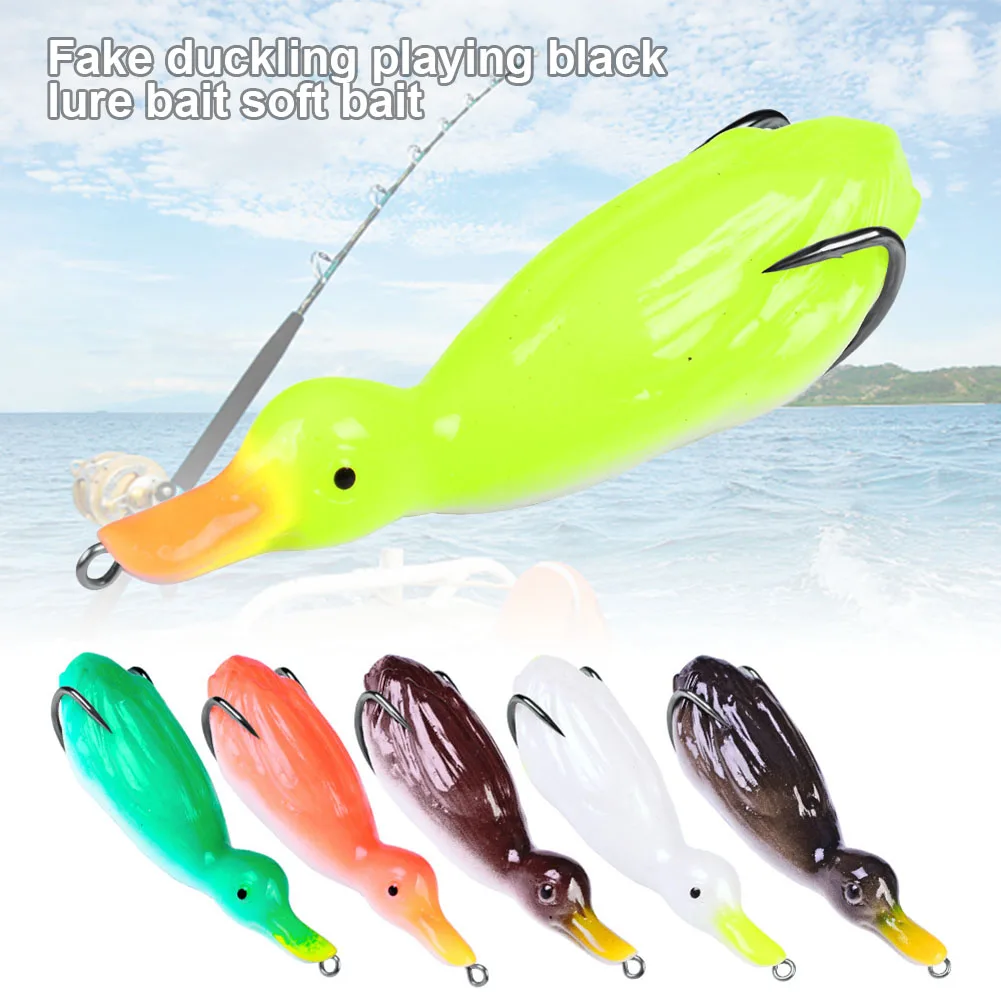 Горячая продажа поддельная утенок форма Приманка Мягкая Рыболовная для соленой