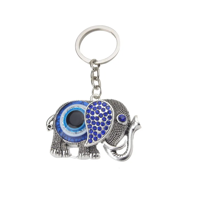 1pc Vintage Evil Eye Keychain Animal Elephant Charms Keychain For Men