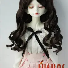 JD154 1/4 синтетический, мохеровый, для куклы парики длинные леди волна bjd парик, 7-8 дюймов MSD кукла аксессуары