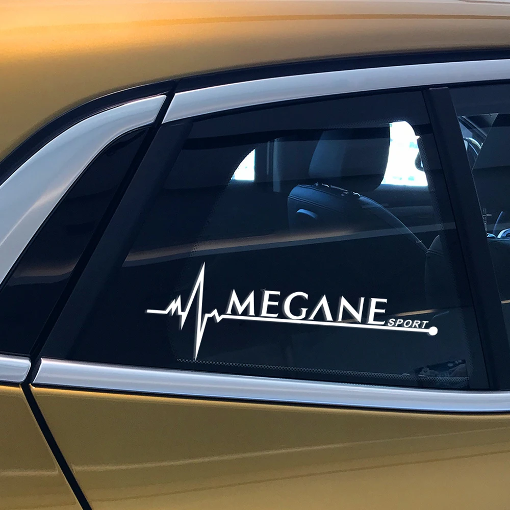

2PCS/Lot 20*7CM Car Side Window Stickers For Renault Megane 2 3 Scenic 4 1 Auto Decoration Reflective PVC Decals Car Accessories
