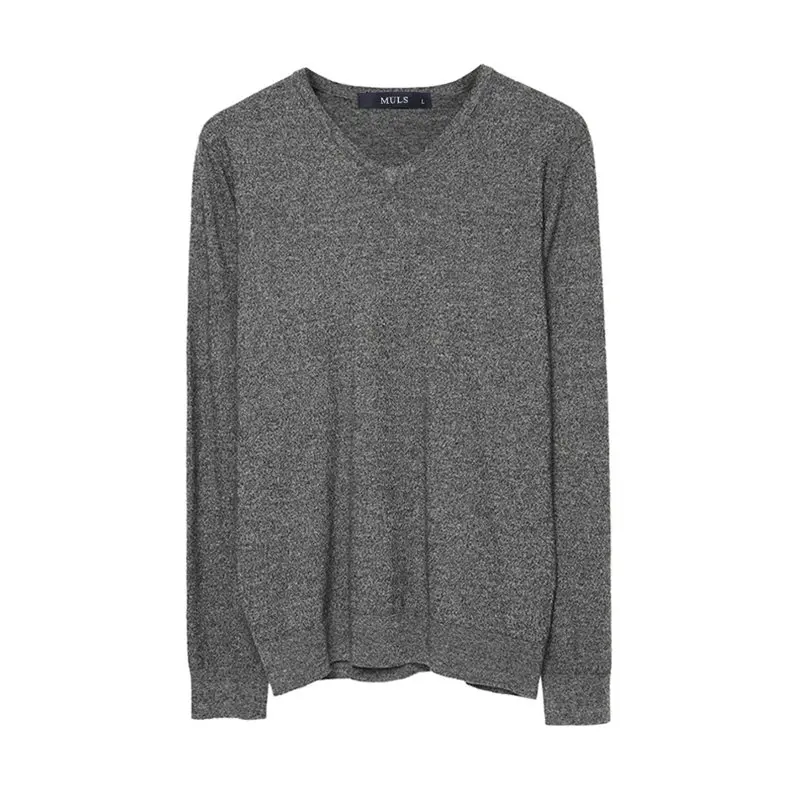 Woolen SweaterS Pullover Men 100% Merino Wool Sweater Jumpers Man Winter Warm V Neck Male Knitwears Autumn Spring Plus Size 4XL-07