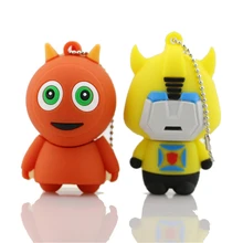 USB Flash Drive 64GB Pen Drive 32GB 16GB 8GB 4GB Lovely Cartoon PenDrive Robot Flash Drive Personalized USB Stick Gift
