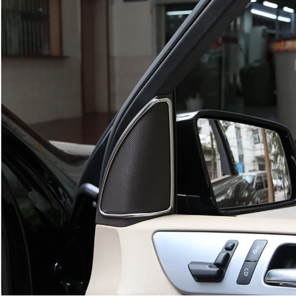

Chrome Car Door Audio Stereo Speaker Frame Decoration Cover Trim For Mercedes Benz ML W164 350 400 GL X164 450 Car Accessories