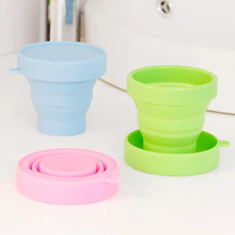 

Coffee Cup Travel Protable Solid Color Water Folding Gargle Cup for Outdoor Travel Drinkware Tools Tea Glass CupSilicone Cups