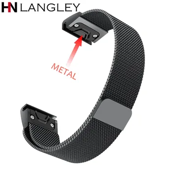 

Quick Release Milanese Loop Band for Garmin Fenix 3 HR 5X 5S Watch Band 20mm 22mm 26 mm Size Bracelet for Garmin Forerunner 935