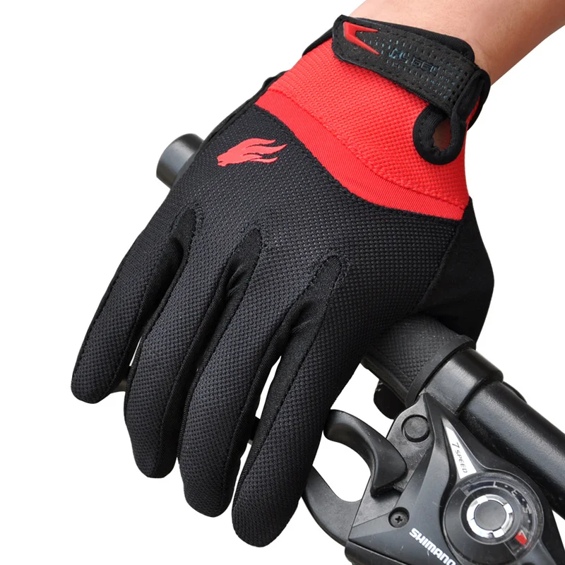 FIRELION Outdoor Full finger Gel Touch Screen Cycling Gloves Off - Main Image
