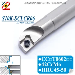95 Deg S10K SCLCR06 SCLCL06 CNC Lathe Cutter CCMT060202 CCMT060204 Carbide Inserts Tool Holder Spiral Boring Bar