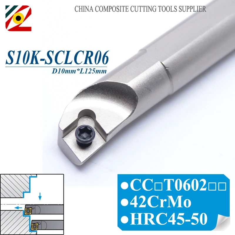 

EDGEV S10K-SCLCR06 For CNC Metal Lathe Cutter Internal Turning Tool Holder Indexable Carbide Insert CCMT0602 Tools Shank Boring