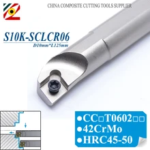 EDGEV S10K-SCLCR06 For CNC Metal Lathe Cutter Internal Turning Tool Holder Indexable Carbide Insert CCMT0602 Tools Shank Boring EDGEV S10K-SCLCR06 For CNC Metal Lathe Cutter Internal Turning Tool Holder Indexable Carbide Insert CCMT0602 Tools Shank Boring