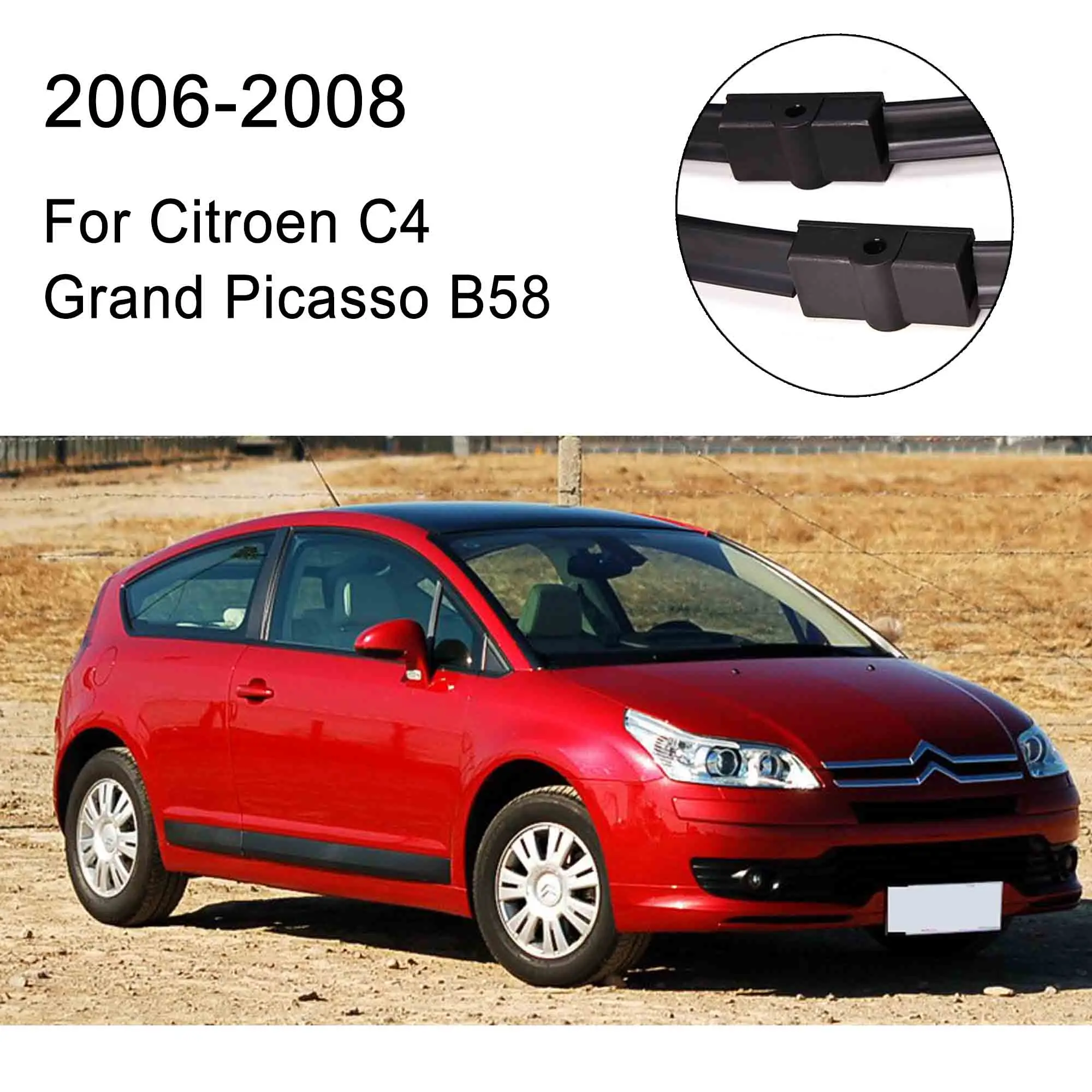 Mikkuppa щетки стеклоочистителя для Citroen C4 Grand Picasso модельный год 2006- стеклоочиститель авто аксессуары - Цвет: 2006-2008 B58