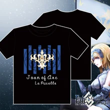 Серия Fate Joan of Arc аниме унисекс футболка Jeanne d'Arc летняя футболка с короткими рукавами с рисунком, футболки, красивые узоры, цвет черный 5