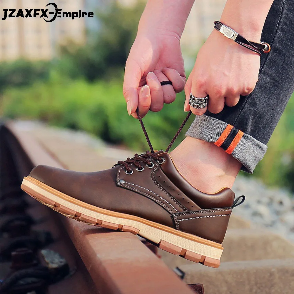 mens leather oxford work shoes